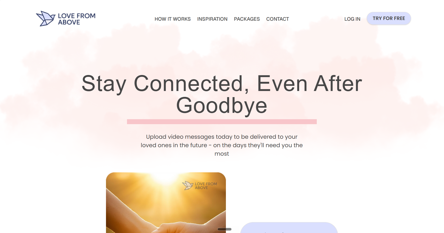 Love From Above marketing site